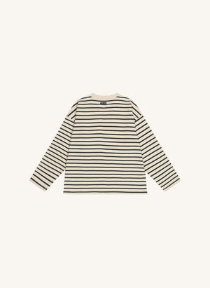 Tumble N'Dry - Chester Gestreifter Bio-Baumwoll-T-Shirt | Creme
