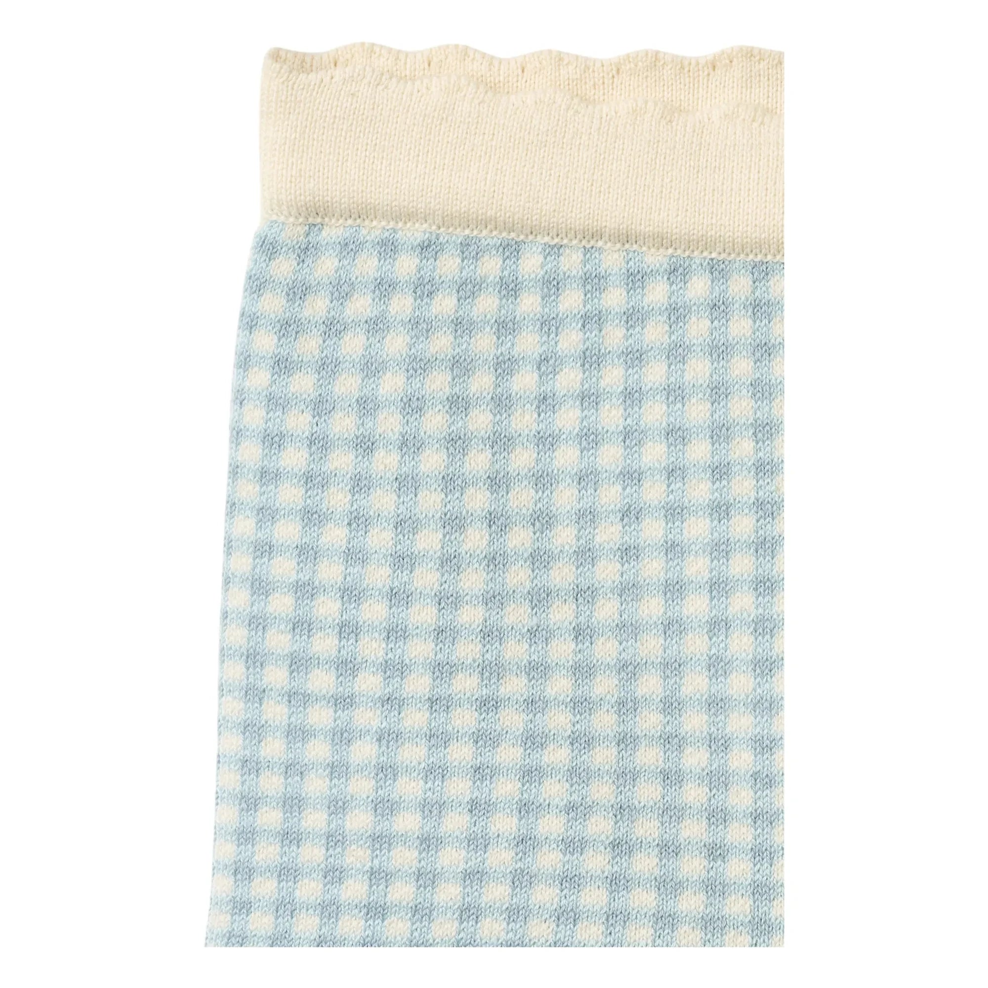 Copenhagen Colors - Bio-Baumwoll Jacquard Karo Shorts | Hellblau