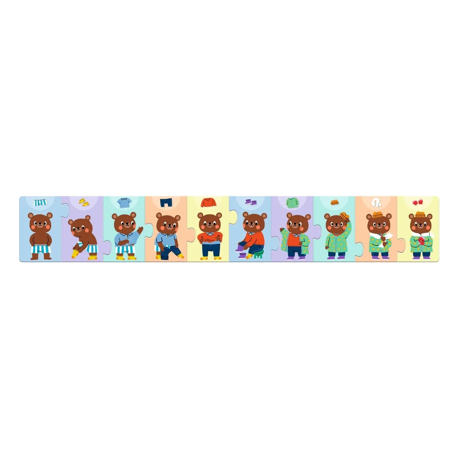 Djeco - Teddybär zieht sich an Puzzle