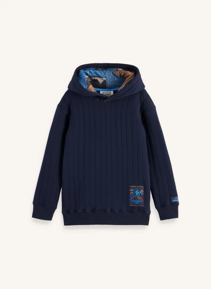 Scotch & Soda - Stepp-Patchwork-Sweatshirt | Dunkelblau