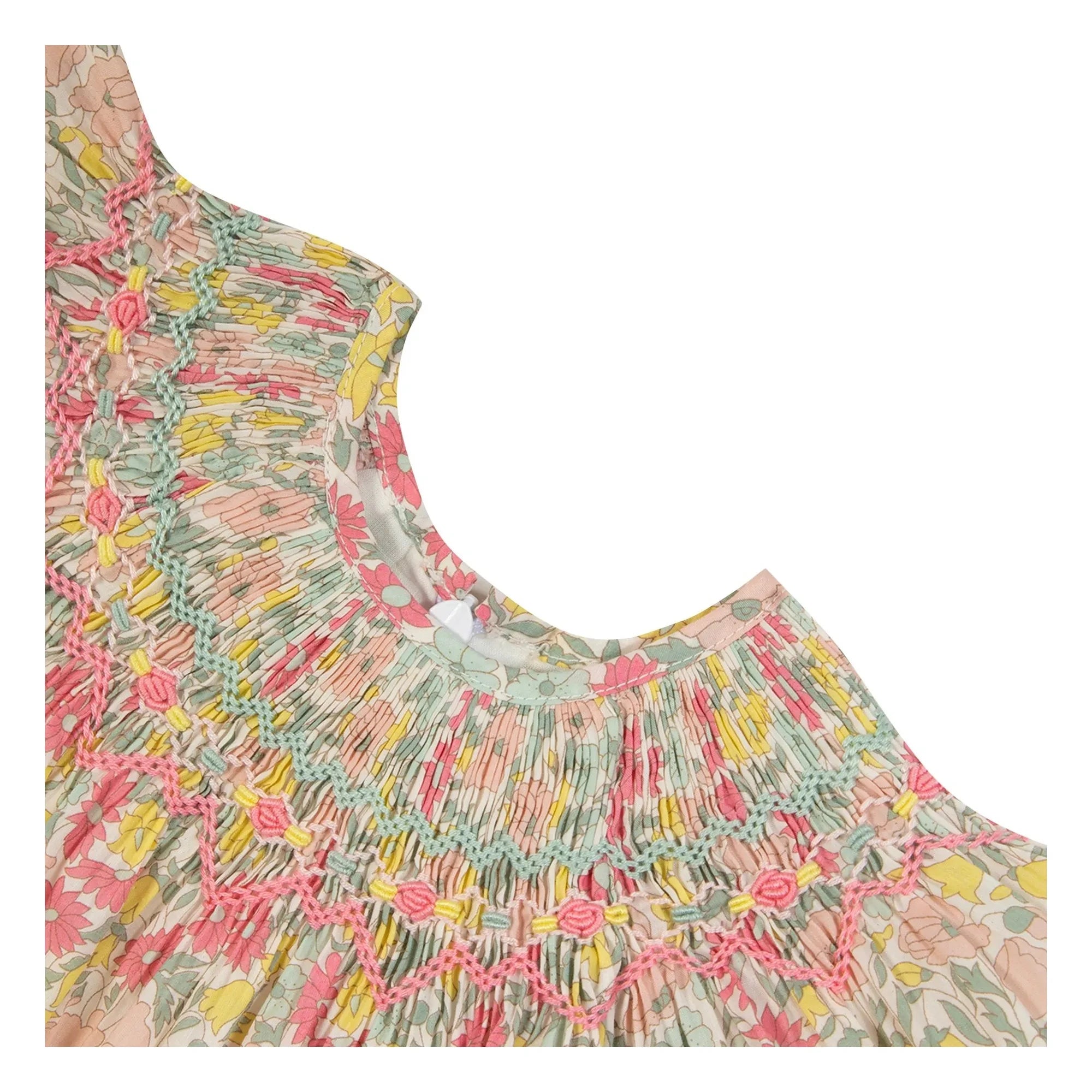 Tartine et Chocolat - Geblümtes Kleid mit Raffungen | Gelb