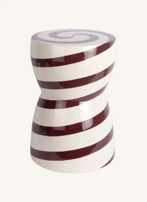 Present Time - Dublin Swirl Metall Beistelltisch | Weiß