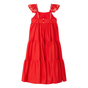 Bonpoint - Cora Bio-Baumwollkleid | Mohnrot