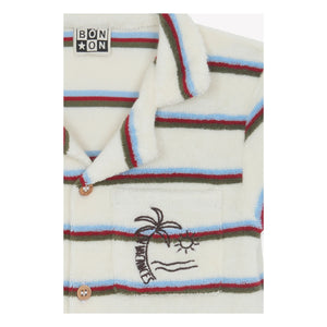 Bonton – Lilo Gestreifter Frottee-Playsuit | Elfenbein