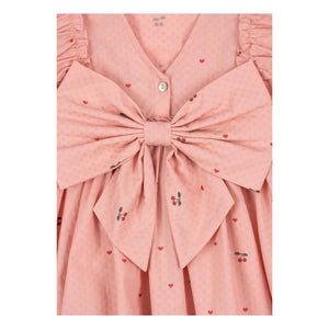 Konges Sløjd - Evia Cerises Kleid mit Schleife | Rosa