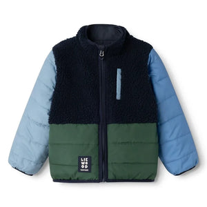 Liewood - Franka Wende-Sherpa-Jacke aus recyceltem Fleece | Marineblau