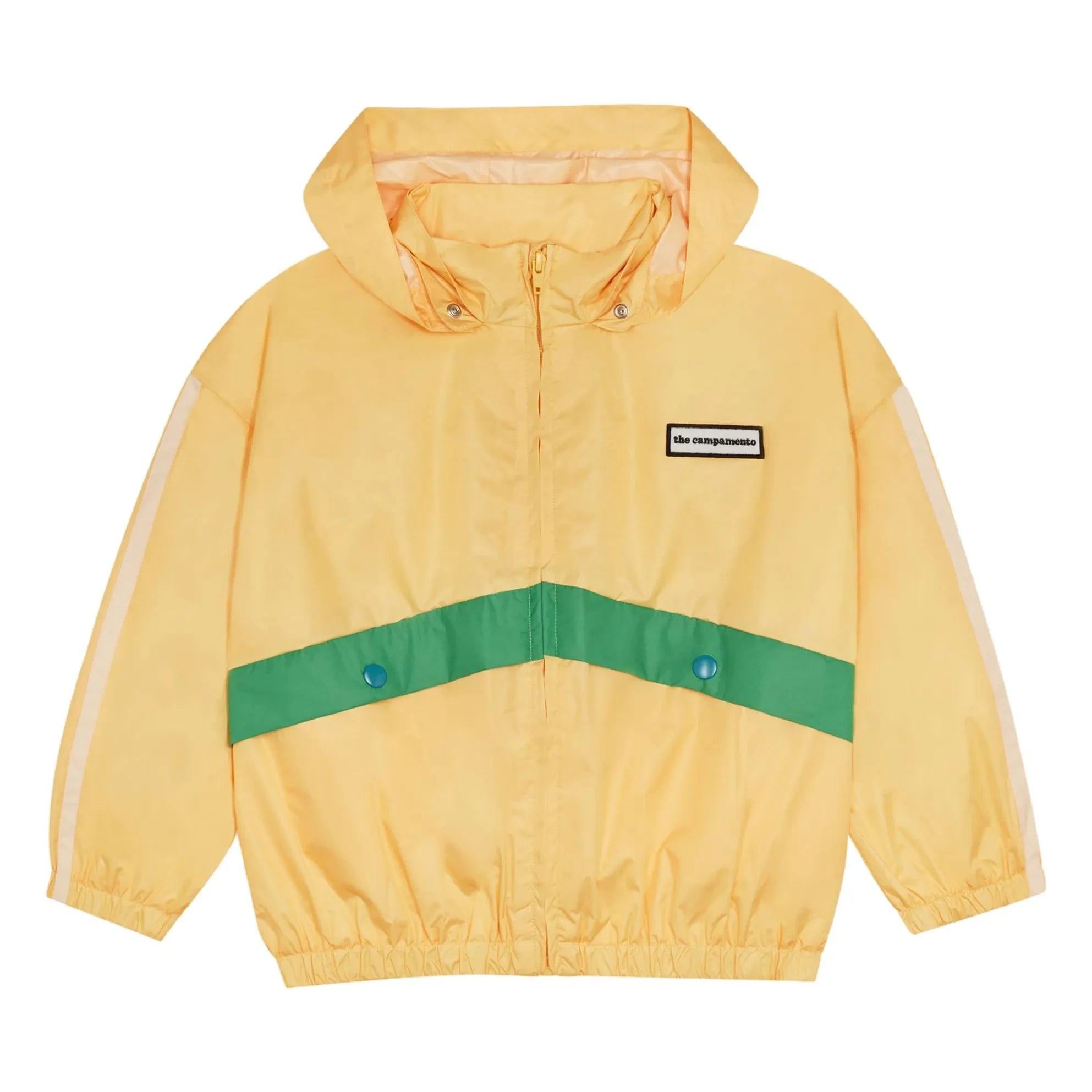 The Campamento - Windbreaker aus recycelter Faser mit Farbblock | Hellgelb