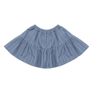 Donsje - Gestreifter Lazie Rock | Denim Blau