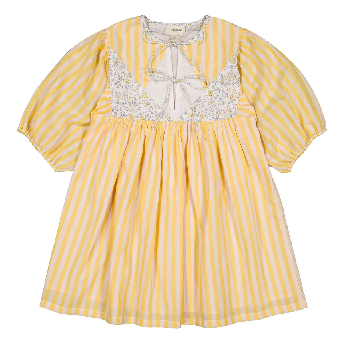 Louis Louise - Pauly Gestreiftes Kleid | Gelb