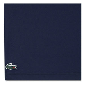 Lacoste - Sport-T-Shirt mit Kontrastkragen aus recycelten Fasern | Marineblau