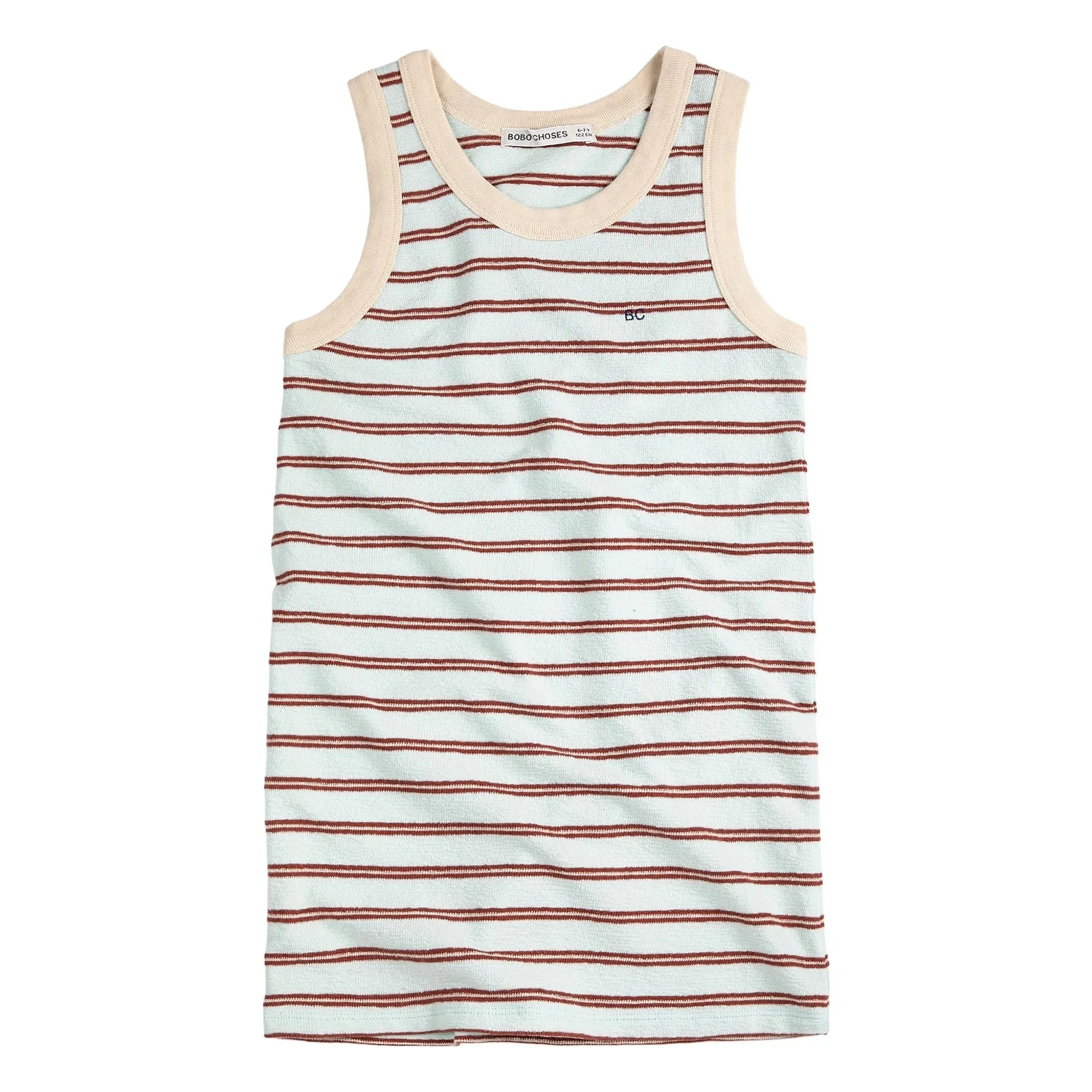 Bobo Choses - Gestreiftes Bio-Baumwoll-Tanktop-Kleid | Hellblau