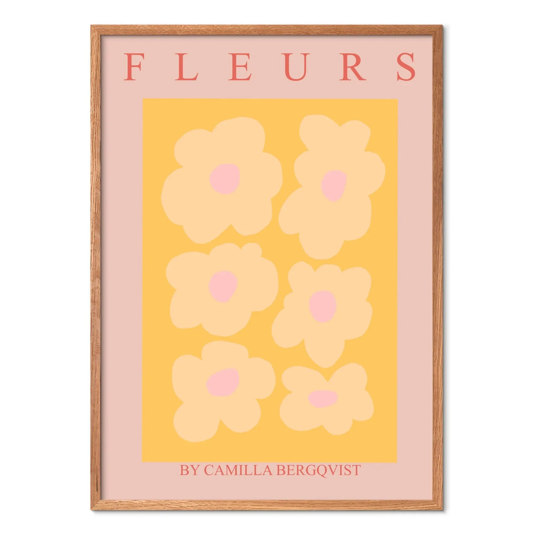 Poster und Rahmen - Poster Orangefarbene Blumen - Ungerahmt