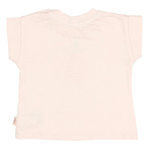 Búho - Bio-Baumwoll-Baby-T-Shirt mit Erdbeeren | Blassrosa