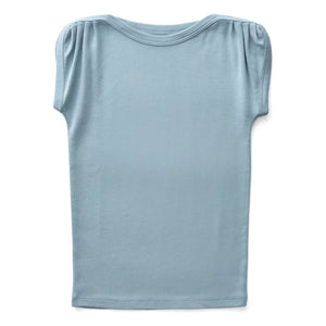 Soor Ploom - Sundae T-Shirt aus Bio-Baumwolle mit Rüschen | Eisblau