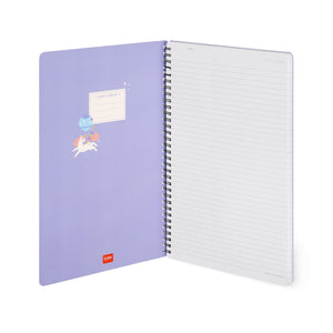 Legami - A4 Lined Defter ile Illustrated Hard Kılıf - Tek Boynuzlu At - Spiral-Bound