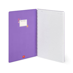 Legami - A4 Lined Defter ile Illustrated Hard Kılıf - Çiçekler - Jotter - Spiral-Bound