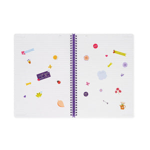 Legami - A4 Lined Defter ile Illustrated Hard Kılıf - Çiçekler - Jotter - Spiral-Bound
