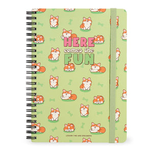 Legami - A4 liniertes Notizbuch mit illustriertem Hartcover - Corgi - Jotter - Spiralbindung