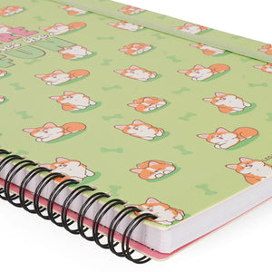 Legami - A4 liniertes Notizbuch mit illustriertem Hartcover - Corgi - Jotter - Spiralbindung