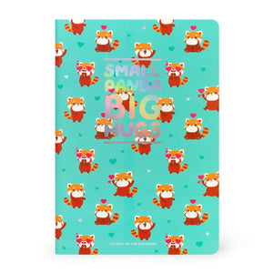 Legami - A5 Lined Defter ile Illustrated Hard Kılıf - Red Panda