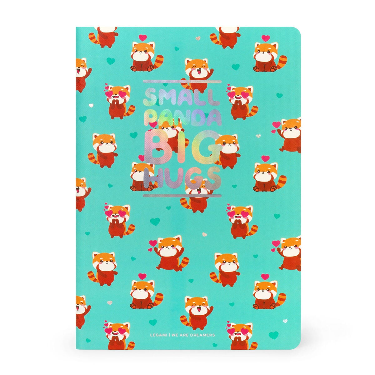Legami - A5 Blank Defter ile Illustrated Hard Kılıf - Red Panda