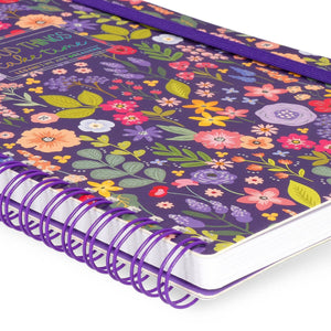 Legami - A5 Lined Defter ile Illustrated Hard Kılıf - Çiçekler - Jotter - Spiral-Bound