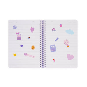 Legami - A5 Lined Defter ile Illustrated Hard Kılıf - Ayıcık - Jotter - Spiral-Bound