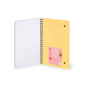 Legami - A5 Lined Defter ile Illustrated Hard Kılıf - Sushi Cat - Jotter - Spiral-Bound