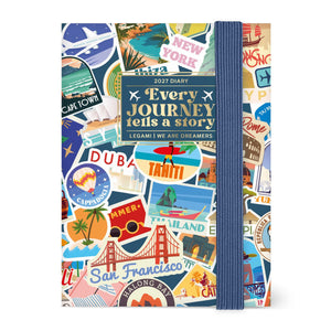 Legami - 12-Monats-Wochenfoto-Tagebuch Mini 2027 - Reise-Sticker