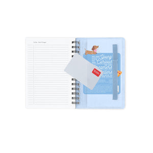 Legami - 12-Monats-Wochenkalender - Kleines Spiralbuch 2027 - Dackel