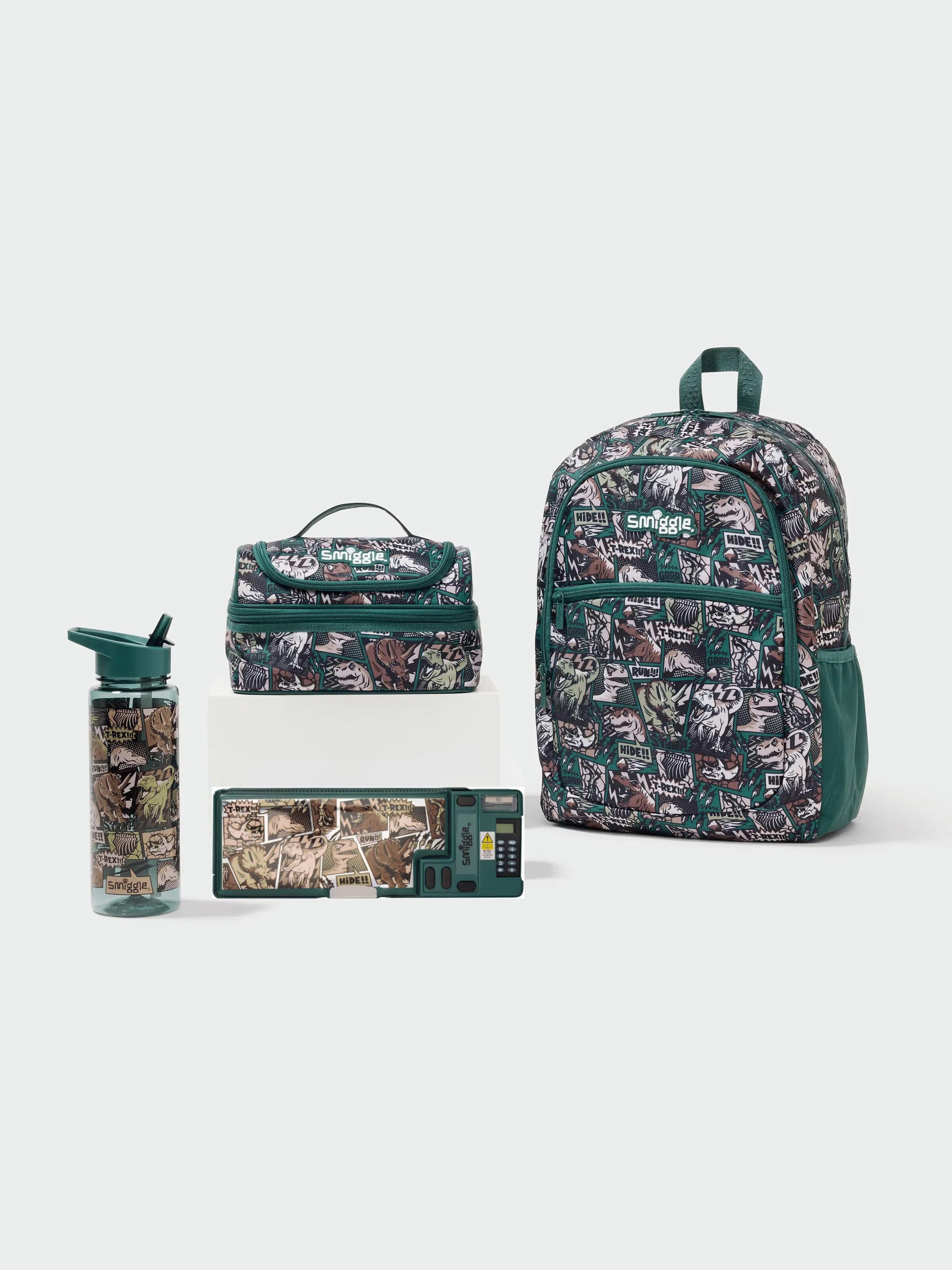 Smiggle - Wonder World 4lü Okul Çanta Seti-Dinossi
