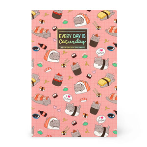 Legami - B5 Lined Defter ile Illustrated Hard Kılıf - Sushi Cat