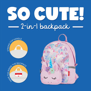 Legami - 2-in-1 Einhorn-Rucksack mit Removable Front Pocket - Sehr süß!