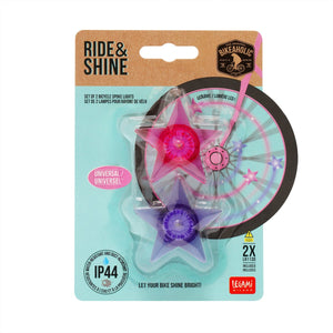 Legami - Set mit 2 LED-Leuchten für Fahrrad-Speichen - Einhorn - Ride & Shine