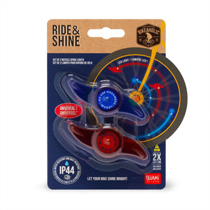 Legami - Set 2 LED-Lichter Fahrradspeichen - Weltraum - Ride & Shine
