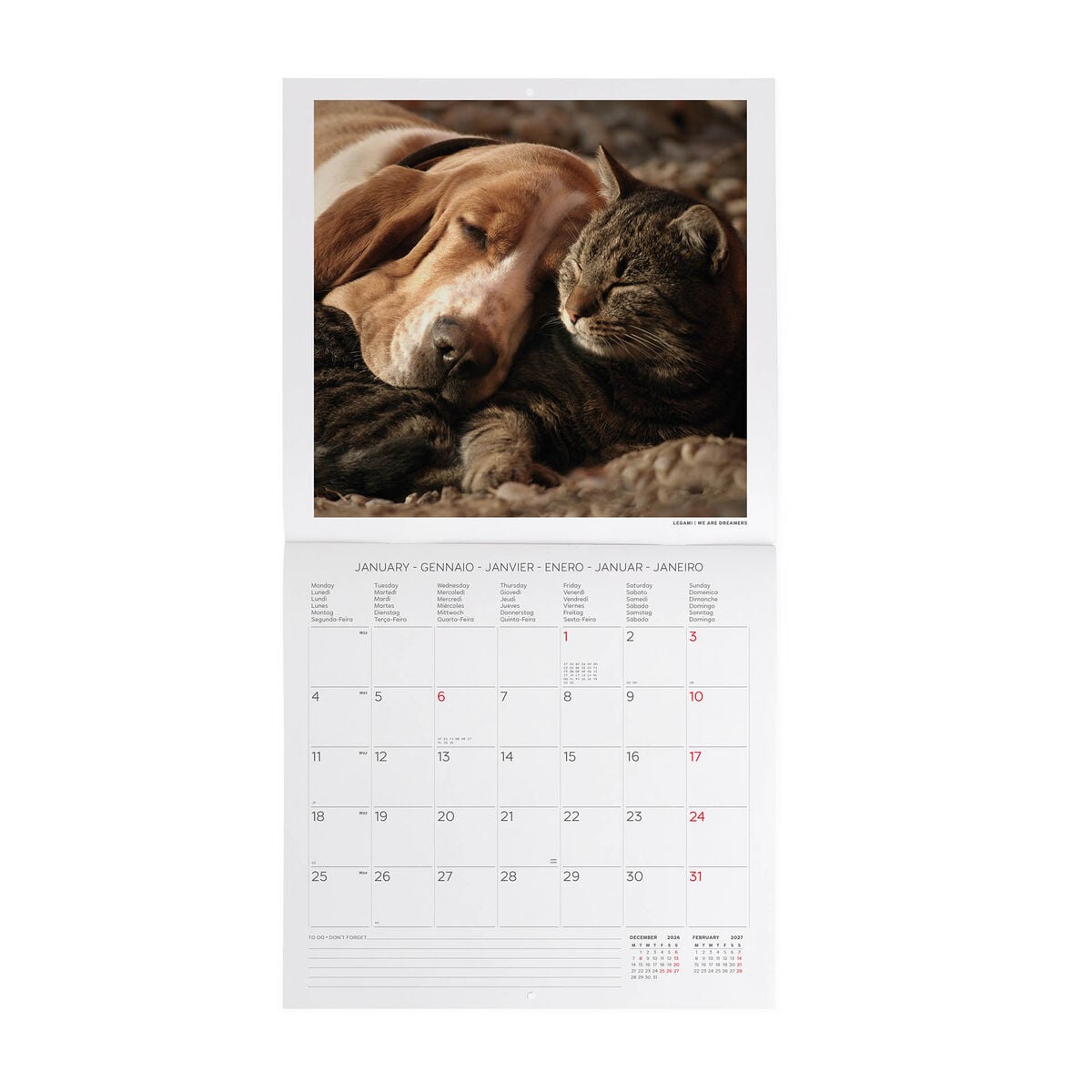 Legami - Best Arkadaşlar 2027 Wall Takvim - 30 x 29 cm