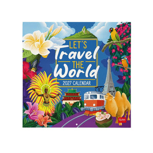 Legami - Let's Reisen Welt 2027 Wandkalender - 30 x 29 cm