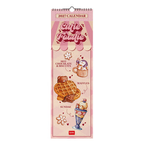 Legami - Cutie Foodie 2027 Wall Takvim - 16 x 49 cm