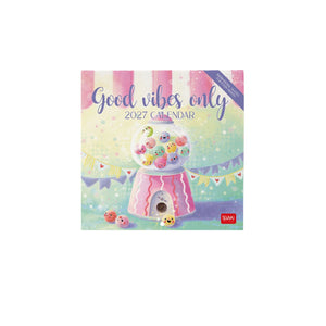 Legami - Good Vibes Only 2027 Wandkalender - 18 x 18 cm