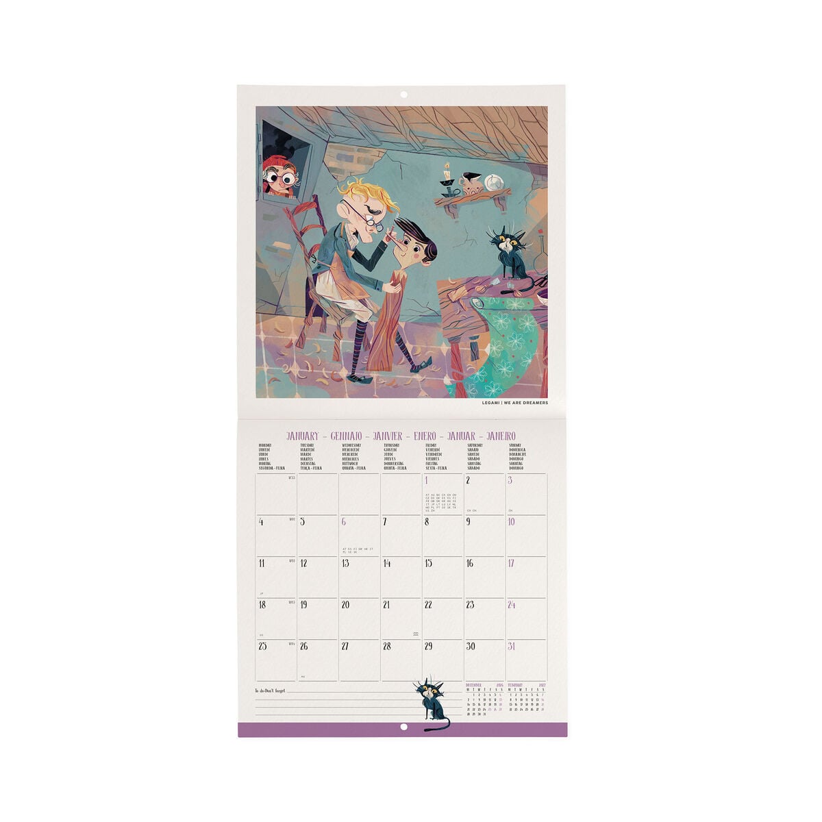 Legami - Pinocchio 2027 Wall Takvim - 18 x 18 cm