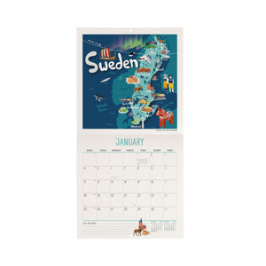 Legami - Let's Seyahat World 2027 Wall Takvim - 18 x 18 cm