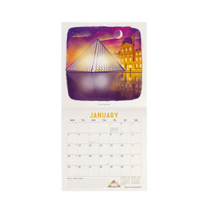 Legami - Paris 2027 Wandkalender - 18 x 18 cm
