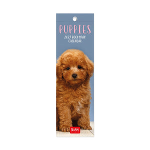 Legami - Puppies 2027 Lesezeichen Kalender - 5,5 x 18 cm
