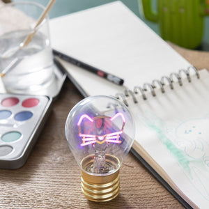 Legami - Dekoratif Lightbulb-Shaped Table Lamp - Kitty - Bulb Fiction