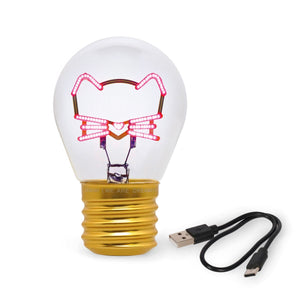 Legami - Dekoratif Lightbulb-Shaped Table Lamp - Kitty - Bulb Fiction