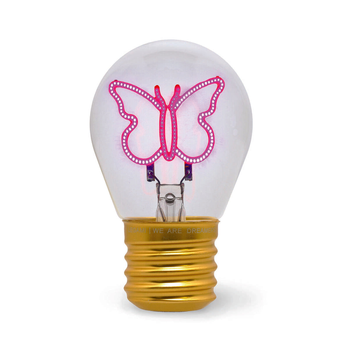 Legami - Dekoratif Lightbulb-Shaped Table Lamp - Butterfly - Bulb Fiction