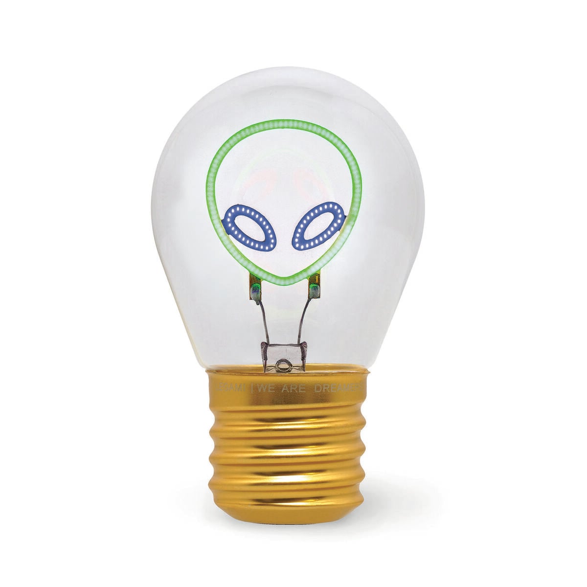 Legami - Dekorative Lightbulb-Shaped Table Lamp - Alien - Bulb Fiction