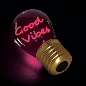 Legami - Dekorative Tischlampe in Glühbirnenform - Gute Vibes - Bulb Fiction