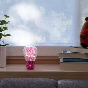 Legami - Dekoratif Lightbulb-Shaped Table Lamp - Aşk is in Air - Bulb Fiction
