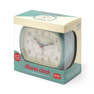 Legami - Vintage Inspired Alarm Clock - Aqua - Retro Alarm Clock